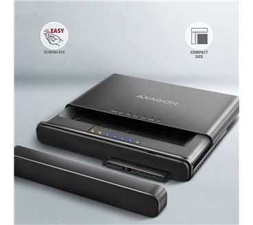 Axagon ADSA-CC USB-C 10Gbps - NVMe M.2 SSD & SATA 2.5/3.5 SSD/HDD CLONE MASTER 2 - Digital/Daten - NVMe USB 3.2 Gen 2 (3.1 Gen 2