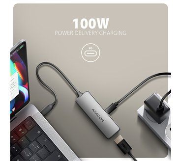 Axagon RVC-HI8KPD, USB-C -> HDMI 2.1 redukce / adaptér, 8K/60Hz, 4K/144Hz, HDR10+, PD100W