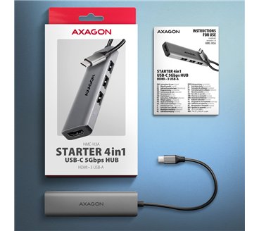 Axagon HMC-H3A laptop dock/port replicator