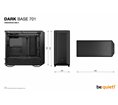 Boitier Moyen Tour ATX be quiet! Dark Base 701 RGB avec panneau vitré (Noir)