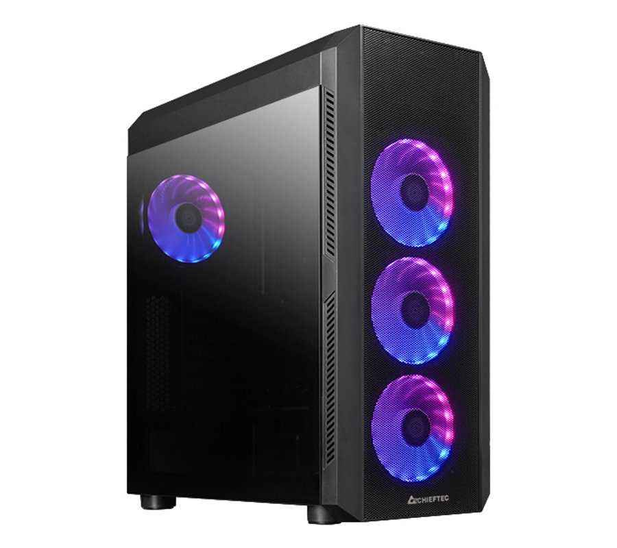 Boitier Moyen Tour ATX Chieftec Scorpion 4 RGB avec panneau vitré (Noir)