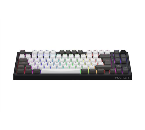 Clavier Gamer sans fil mécanique (Hator Aurum Linear) Hator Skyfall 80 Pro TKL RGB (Noir)