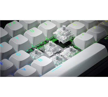 HATOR Skyfall 80 MAG ULTIMA 8K wireless clavier Gaming USB + RF Wireless + Bluetooth QWERTY Anglais britannique Noir, Blanc