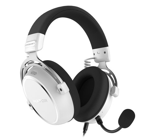 HATOR HYPERGANG 3 Hi-Res Casque Avec fil Arceau Gaming USB Type-C / USB Type-A Blanc