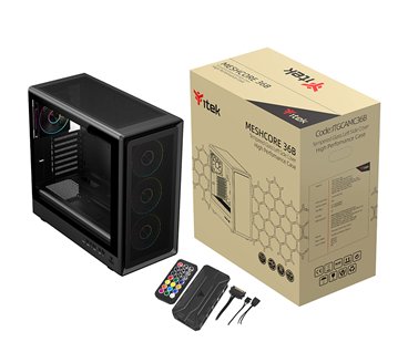 Boitier Moyen Tour ATX iTek  Meshcore 36B ARGB avec panneau vitré (Noir)