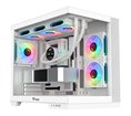 Boitier Moyen Tour ATX iTek Dark Cave DS RGB avec panneaux vitrés (Blanc)