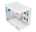 Boitier Moyen Tour ATX iTek Dark Cave DS RGB avec panneaux vitrés (Blanc)