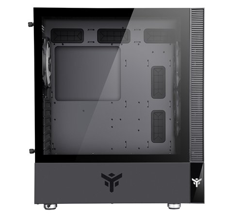 Boitier Moyen Tour ATX iTek Vertibra Q210 RGB avec panneaux vitrés (Noir)