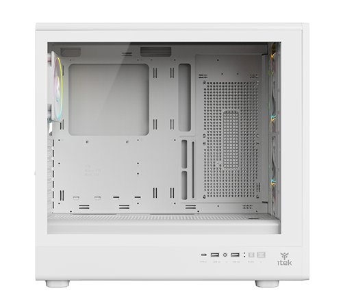 Boitier Moyen Tour ATX iTek Meshcore 36W ARGB avec panneau vitré (Blanc)