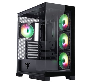 Boitier Moyen Tour ATX iTek Showbui 45 RGB avec panneaux vitrés (Noir)