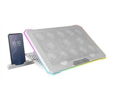 Support ventilé Mars Gaming MNBC13 RGB 17"max (Blanc)