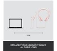 Casque Micro Logitech H390 (Rose)