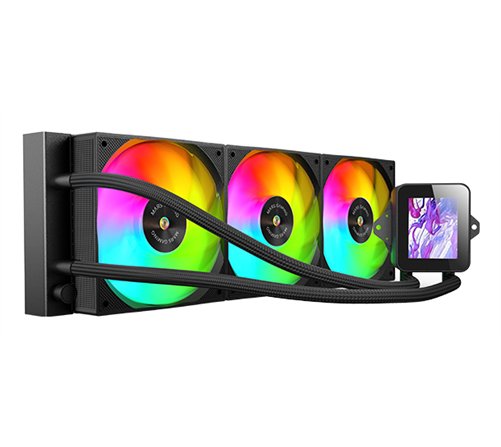 Mars Gaming MLVISION360 système de refroidissement d’ordinateur Processeur Refroidisseur de liquide tout-en-un 12 cm Noir