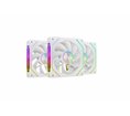 Lot de 3 Ventilateurs boitier Mars Gaming MF-LinkFinity 2 Reverse RGB - 12cm (Blanc)
