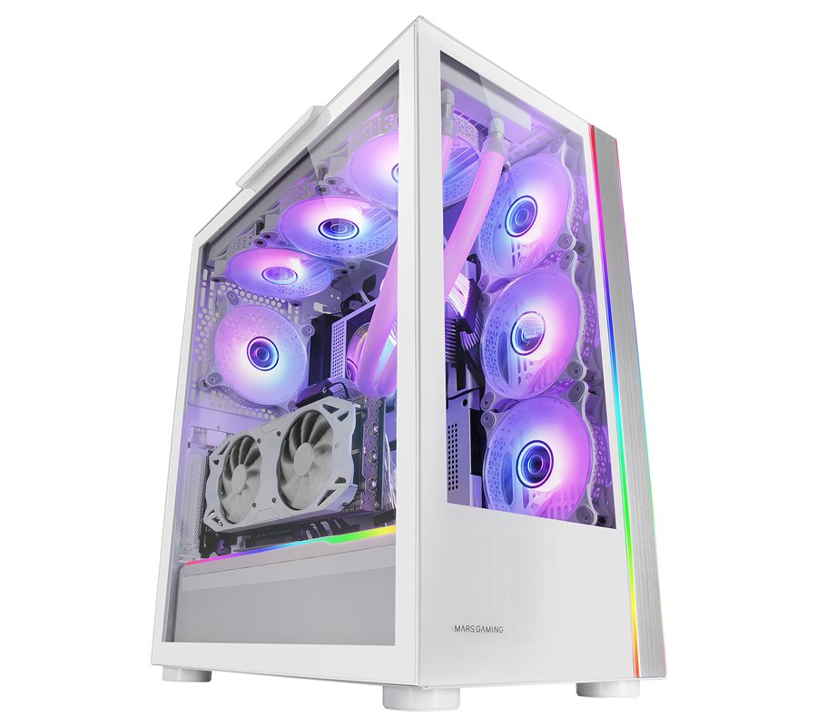 Boitier Grand Tour E-ATX Mars Gaming MC-Ultra RGB avec panneaux vitrés (Blanc)