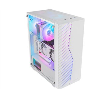 Boitier Moyen Tour ATX Mars Gaming MC-Volt RGB avec panneau vitré (Blanc)