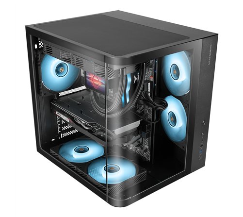 Boitier Moyen Tour ATX Mars Gaming MC-Curv avec panneaux vitrés (Noir)