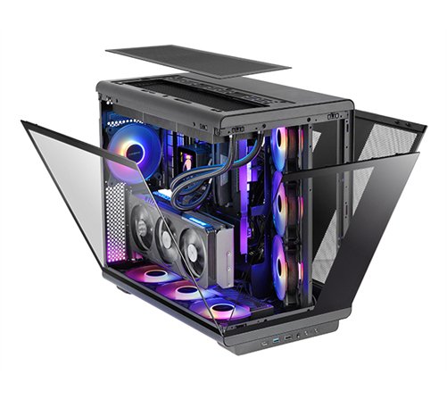 Boitier Moyen Tour ATX Mars Gaming MC-Rev RGB avec panneaux vitrés (Noir)