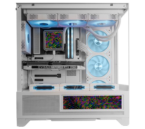 Boitier Moyen Tour ATX Mars Gaming MC-LCDX avec panneaux vitrés (Blanc)