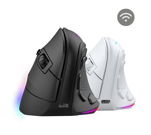 Souris sans fil Gamer ergonomique verticale Mars Gaming MM-SK RGB (Blanc)