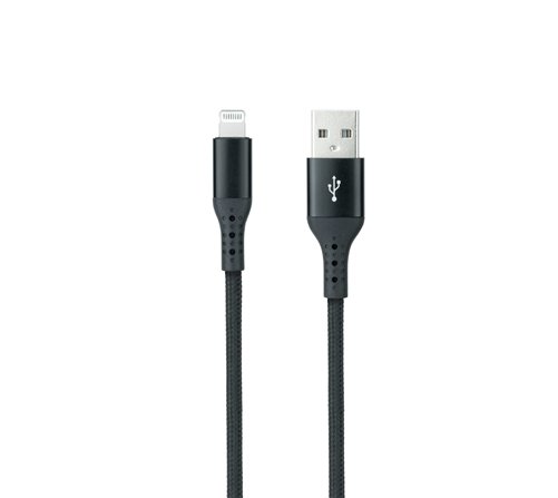 Câble Nanocable USB-A - Lightning M/M 1m (Noir)
