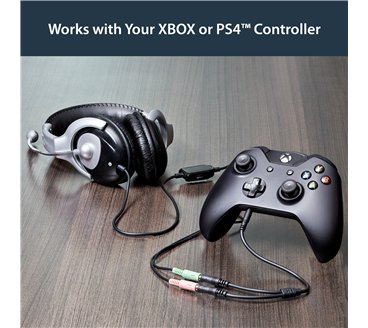 Adaptateur 2 x jack 3,5 (Mirco + Casque) vers 1 x Jack 3,5 (Noir)