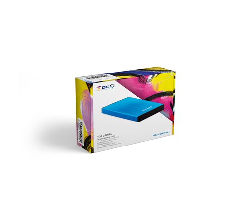 Boitier externe USB 3.1 TooQ TQE-2527 - S-ATA 2,5" (Bleu)