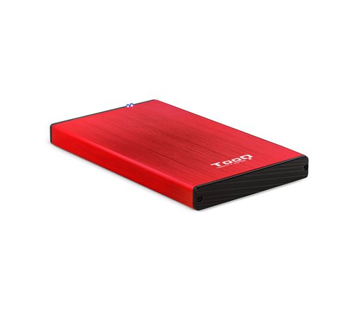 TooQ TQE-2527R Boîtier de disques de stockage Boîtier HDD Noir, Rouge 2.5"