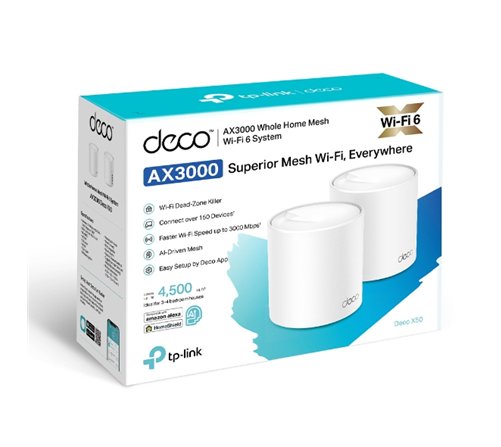 Système WiFi Mesh TP-Link Deco X50 AX3000 (2 pièces)