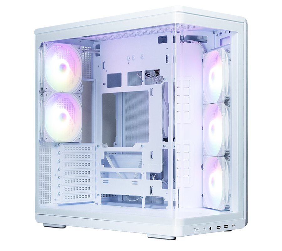 Boitier Moyen Tour ATX Zalman P60 ARGB avec panneaux vitrés (Blanc)