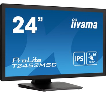 iiyama ProLite T2452MSC-B1 écran plat de PC 60,5 cm (23.8") 1920 x 1080 pixels Full HD LCD Écran tactile Multi-utilisateur Noir