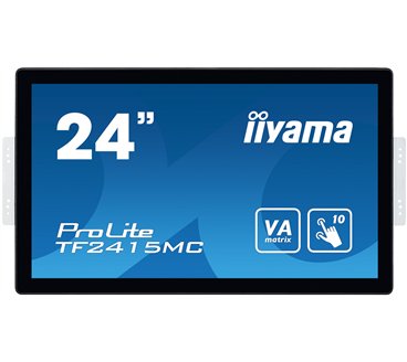 ECRAN IIYAMA23,8" Open Frame Tactil Noir PCAP 10pts 16:9 1920x1080 USB VGA HDMI Display Port 315cd/m² 16ms Pays/Portrait TF2415M