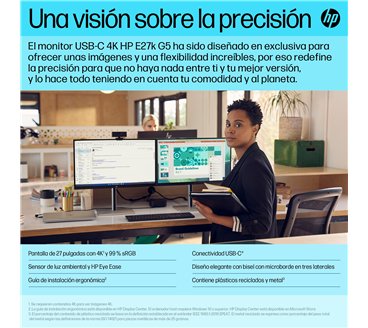 HP E-Series E27k G5 4K USB-C Monitor computer monitor