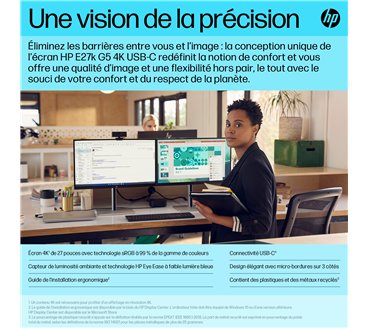 HP E-Series E27k G5 4K USB-C Monitor computer monitor