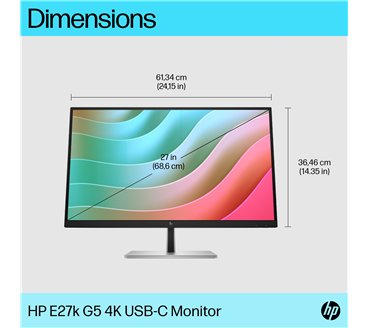 HP E-Series E27k G5 4K USB-C Monitor computer monitor