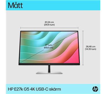 HP E-Series E27k G5 4K USB-C Monitor computer monitor