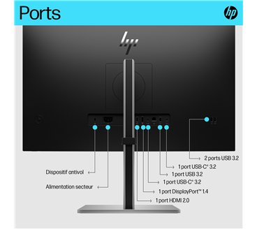 HP E-Series E27k G5 4K USB-C Monitor computer monitor