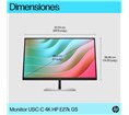Moniteur HP E27k G5 27'' 4k manageable USB-C power delivery UHD 4K IPS 5ms GtG 350nits  Regl Hauteur,Pivotable,Inclinable DP/HDM