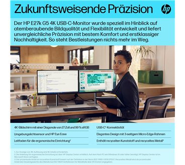 HP E-Series E27k G5 4K USB-C Monitor computer monitor