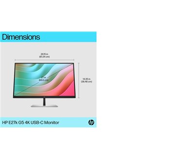 HP E-Series E27k G5 4K USB-C Monitor computer monitor
