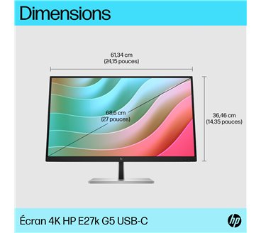HP E-Series E27k G5 4K USB-C Monitor computer monitor