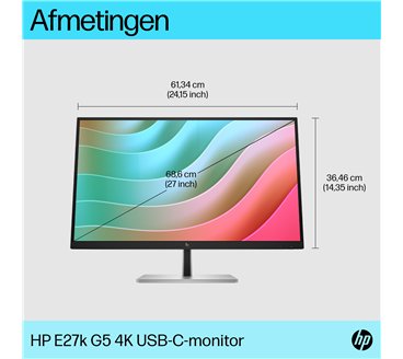 HP E-Series E27k G5 4K USB-C Monitor computer monitor