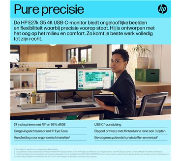 HP E-Series E27k G5 4K USB-C Monitor computer monitor
