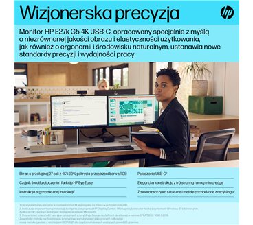 HP E-Series E27k G5 4K USB-C Monitor computer monitor
