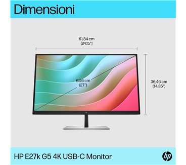 HP E-Series E27k G5 4K USB-C Monitor computer monitor