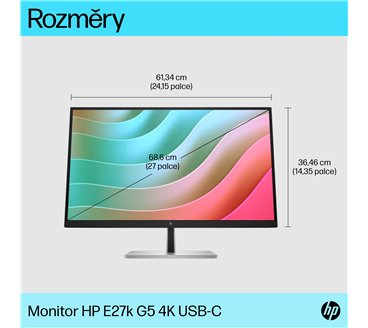 HP E-Series E27k G5 4K USB-C Monitor computer monitor