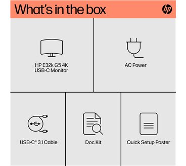 HP Écran USB-C 4K E32k G5