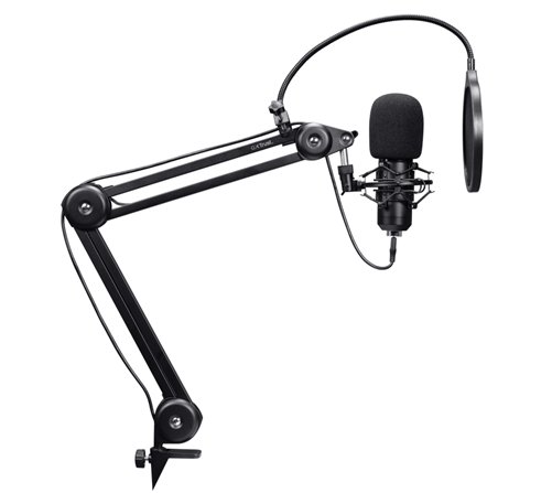 Microphone sur pied Trust GXT 270 Emita II+ (Noir)