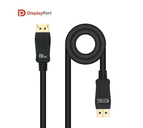 Nanocable 10.15.2500 câble DisplayPort 0,5 m Noir