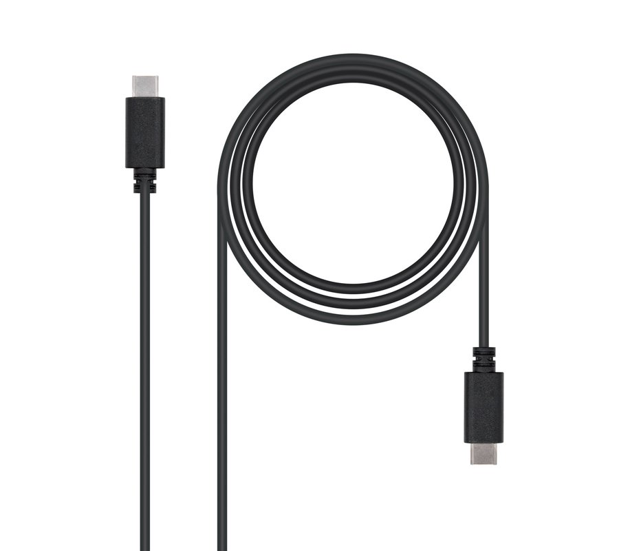 Câble Nanocable USB-C 2.0 M/M 1m (Noir)